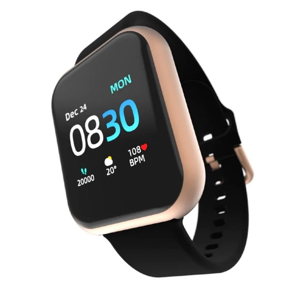 NWT iTouch Air 3, 40mm Rose Gold Case with Black Band Unisex Smartwatch - Picture 7 of 8